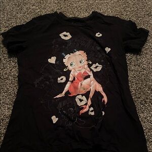 Universal Studios Black Betty Boop Graphic Tee Color changing